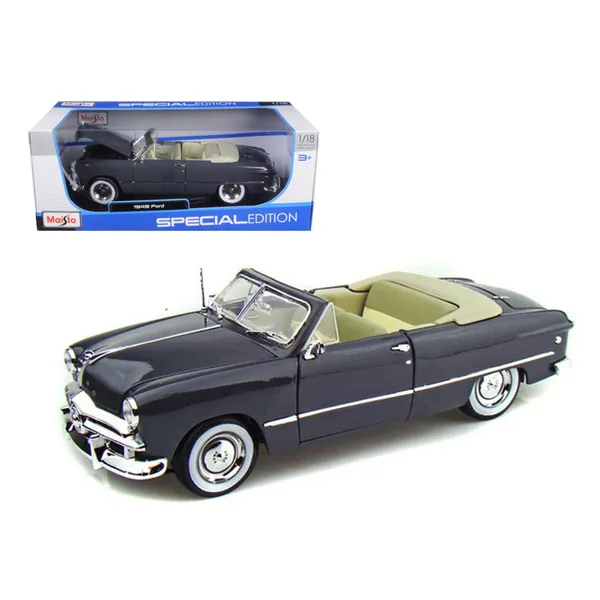 Maisto 31682gry — 1949 Ford Convertible Gray Diecast Model Car - 1:18 Scale