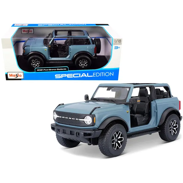 Maisto 31457bl — Ford Bronco Badlands Blue Special Edition 1/18 Diecast Model