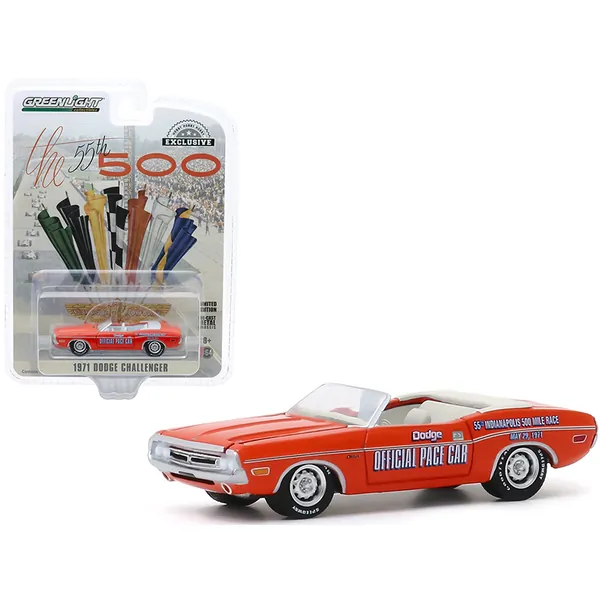 Greenlight 30144 — 1971 Dodge Challenger Convertible Pace Car 1/64 Diecast Model