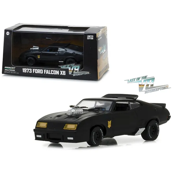 Greenlight 86522 — 1973 Ford Falcon XB Black Last of the V8 Interceptors Diecast Model