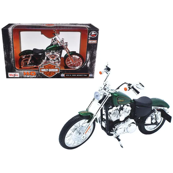 Maisto 32335GRN — Harley Davidson XL 1200V Seventy Two Green Diecast Model 1/12