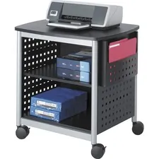 SAFCO PRODUCTS SAF 1856BL - Safco Scoot Desk Side Hole Pattern Printer Stand - 200 lb Lo