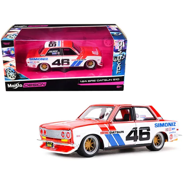 Maisto 32532 — Datsun 510 #46 Simoniz BRE Tokyo Mod 1/24 Diecast Car