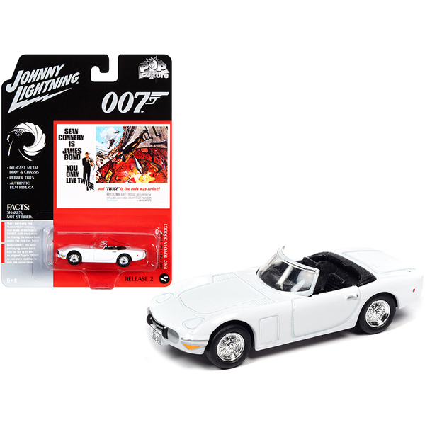 Johnny Lightning JLPC002-JLSP125 - 1967 Toyota 2000GT Convertible White (James Bond 007) You On