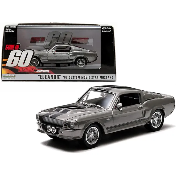 Greenlight 86411 — 1967 Ford Mustang Eleanor Gray - 1:43 Diecast Model Car