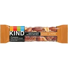 KIND LLC KND 17930 — KIND Maple Glazed Pecan/Sea Salt Nut/Spice Bars - Gluten-free, Cholesterol-free, Non-GMO, Individually Wrapped - Pecan, Sea Salt - 1.40 oz - 12 / Box