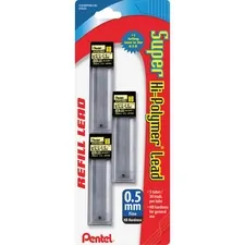 Pentel PEN C25BPHB3K6 — Pentel Super Hi-Polymer Leads - 0.5 mmFine Point - HB - Black - 3 / Pack