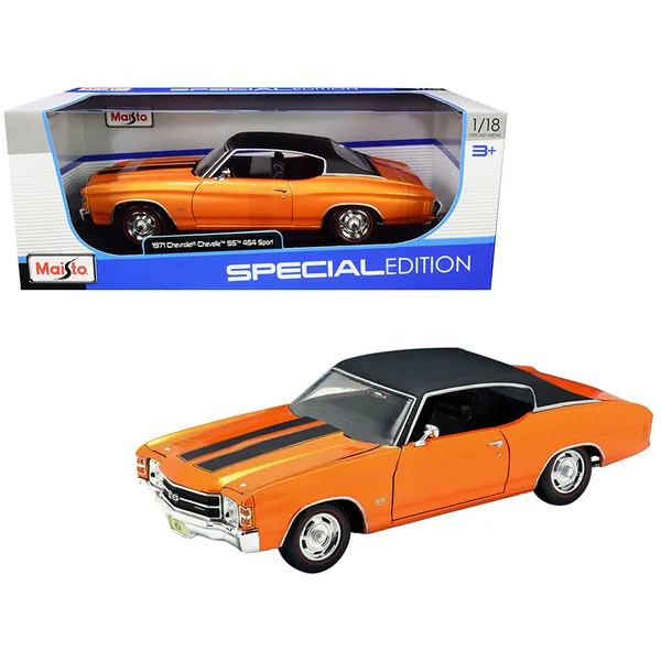 Maisto 31890or — 1971 Chevrolet Chevelle SS 454 Sport Orange 1/18 Diecast Model