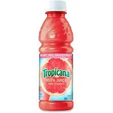 PEPSICO QKR 75716 — Tropicana Bottled Ruby Red Grapefruit Juice - Grapefruit Flavor - 10 fl oz (296 mL) - Bottle - 24 / Carton
