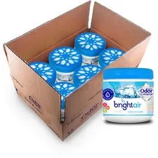 BPG International Inc BRI 900090CT — Bright Air Super Odor Eliminator Air Freshener - Gel - 14 fl oz (0.4 quart) - Cool, Clean - 60 Day - 6 / Carton