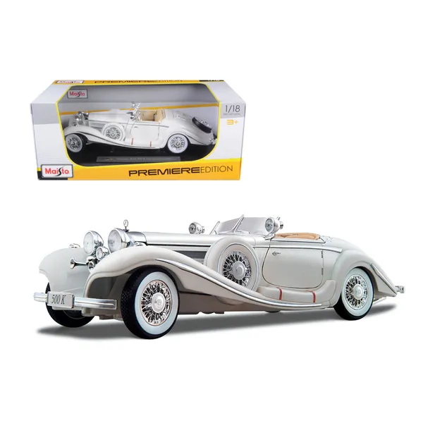 Maisto 36055w — 1:18 1936 Mercedes Benz 500 K Special Roadster - White