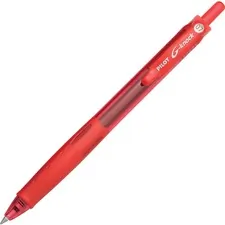 Pilot PIL 31508 — Pilot BeGreen G-Knock Retractable Gel Ink Pens - Fine Pen Point - 0.7 mm Pen Point Size - Refillable - Retractable - Red Gel-based Ink - Red Barrel - 12 / Dozen