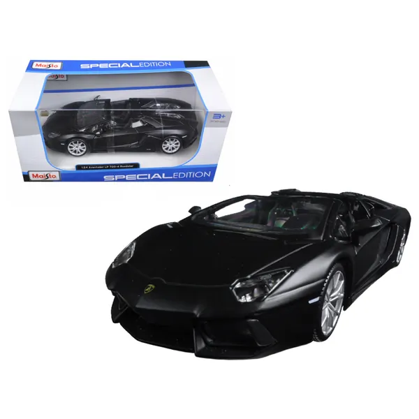 Maisto 31504MBK — Maisto 1:24 Lamborghini Aventador LP 700-4 Roadster - Matt Black
