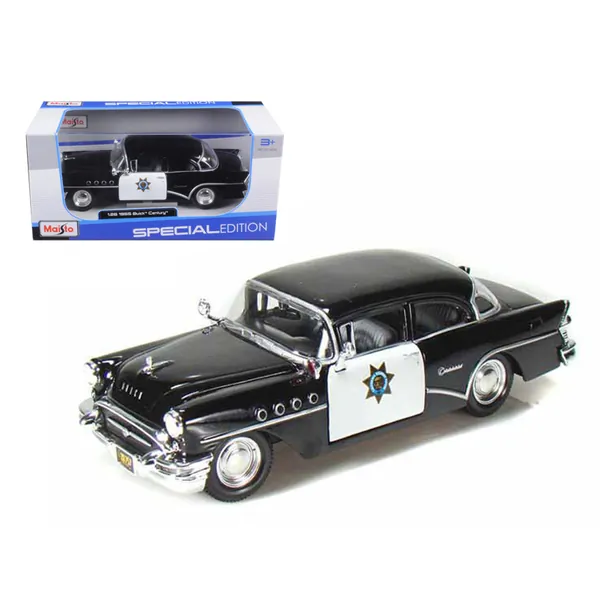 Maisto 31295pol — 1955 Buick Century Police Car - 1/26 Scale Diecast Model