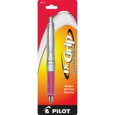 Pilot PIL 36182 — Pilot Dr. Grip Center of Gravity Retractable Ballpoint Pens - Medium Pen Point - 1 mm Pen Point Size - Refillable - Retractable - Black - Pink Barrel - 1 Each
