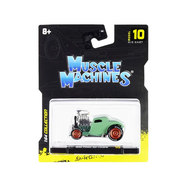 Muscle Machines 15546grn — 1933 Ford 3W Coupe Light Green 1:64 Diecast Model Car