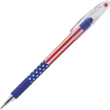 Pentel PEN BK90USAA — Pentel R.S.V.P. Stars/Stripes Edition Ballpoint Pen - 0.7 mm Pen Point Size - Refillable - Black - 12 / Dozen