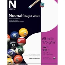 NEENAH PAPER WAU 91901 - Neenah Card Stock - Bright White - Letter - 8 12 x 11 - 65 l