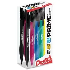 Pentel PEN AX7PC12M — Pentel Prime .7mm Asst Barrel Mechanical Pencil - #2 Lead - 0.7 mm Lead Diameter - Medium Point - Assorted Lead - 12 / Dozen