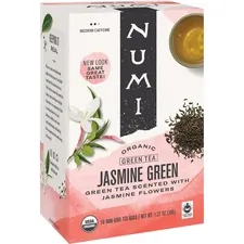 NUMI NUM 10108 — Numi Jasmine Green Organic Tea - Green Tea - Jasmine Green - 18 Teabag - 18 / Box