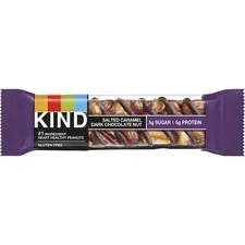 KIND LLC KND 26961 — KIND Nuts and Spices Bars - Gluten-free, Trans Fat Free, Sulfur dioxide-free, Low Sodium, No Artificial Flavor, Low Glycemic - Salted Caramel & Dark Chocolate Nut - 1.40 oz - 12 / Box