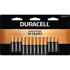 Duracell DUR MN2400B20CT — Duracell CopperTop Alkaline AAA Batteries - For Smoke Alarm, Flashlight, Lantern, Calculator, Pager, Camera, Radio, CD Player, Medical Equipment, Toy, Game, ... - AAA - 240 / Carton