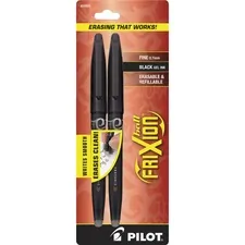 Pilot PIL 31553 — Pilot FriXion Ball Erasable Gel Pens - Fine Pen Point - 0.7 mm Pen Point Size - Black Gel-based Ink - Black Barrel - 2 / Pack