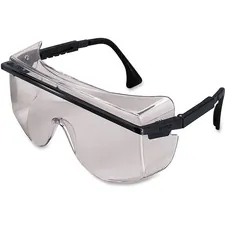 Honeywell UVX S2509 — Uvex Safety Astro OTG 3001 Safety Glasses - Scratch Resistant, Adjustable, Adjustable Temple, Comfortable, Cushioned - Polycarbonate Lens, Nylon Frame, Nylon Temple - Clear, Black - 1 Each