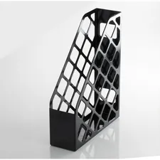 Officemate OIC 26082 — OIC Recycled Plastic Open Top Magazine File - Black - Plastic - 1 Each
