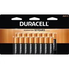Duracell DUR MN1500B16ZCT — Duracell CopperTop Battery - For Smoke Alarm, Lantern, Flashlight, Calculator, Pager, Camera, Recorder, Radio, Meter, Scanner, CD Player, ... - AA - 192 / Carton