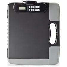 Officemate OIC 83302 — OIC Calculator Storage Portable Clipboard - Low-profile - Heavy Duty - Plastic - Charcoal Black - 1 Each