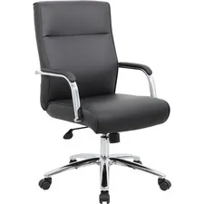 Norstar Office Products Inc BOP B696CBK — Boss Conf Chair, Black - Black - 1 Each