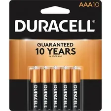 Duracell DUR MN2400B10ZCT — Duracell CopperTop Alkaline AAA Batteries - For Flashlight, Smoke Alarm, Lantern, Calculator, Pager, Door Lock, Camera, Recorder, Radio, CD Player, Medical Equipment, ... - AAA - 400 / Carton