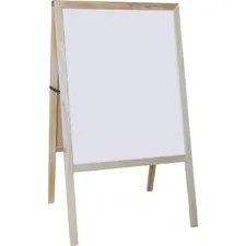 Flipside Products FLP 31200 — Flipside Dry-erase Board/Chalkboard Easel - Natural White/Black Surface - Hardwood Frame - Rectangle - 1 Each