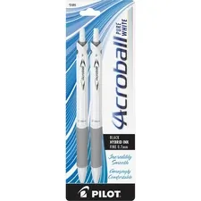 Pilot PIL 31895 — Pilot Acroball .7mm Retractable Pens - Fine Pen Point - 0.7 mm Pen Point Size - Refillable - Retractable - Black Advanced Ink Ink - White Barrel - 2 / Pack