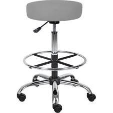 Norstar Office Products Inc BOP B16240GY - Boss Caressoft MedicalDrafting Stool - Gray Vinyl, Foam Seat