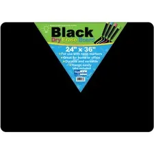 Flipside Products FLP 40088 — Flipside Black Dry Erase Board - 24 (2 ft) Width x 36 (3 ft) Height - Black Surface - Rectangle - 1 Each