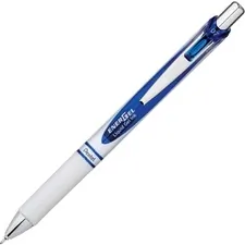 Pentel PEN BLN77PWC — Pentel EnerGel Pearl Retractable Liquid Gel Pen - 0.7 mm Pen Point Size - Needle Pen Point Style - Refillable - Retractable - Blue Gel-based Ink - Pearl White Barrel - Metal Tip - 1 Each