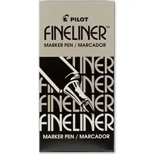 Pilot PIL 11002BX — Pilot Fineliner Markers - Fine Pen Point - 0.7 mm Pen Point Size - Black - Acrylic Fiber Tip - 12 / Box