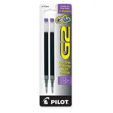 Pilot PIL 77244 — Pilot G2 Premium Gel Ink Pen Refills - 0.70 mm, Fine Point - Purple Ink - Smear Proof - 2 / Pack