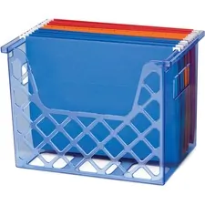 Officemate OIC 23221 — Officemate Blue Glacier™ Desktop File Organizer - 10.8 Height x 13.3 Width x 8.6 Depth - Desktop - Compact, Portable - Transparent Blue - 1 Each