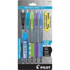 Pilot PIL 31776 — Pilot G2 G-2 Mechanical Pencils - 2HB Lead - 0.7 mm Lead Diameter - Refillable - Assorted Barrel - 5 / Pack