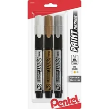 Pentel PEN MMP20BP3M1 — Pentel Opaque Bullet Tip Paint Markers - 0.3 mm Marker Point Size - Bullet Marker Point Style - Assorted - 3 / Pack