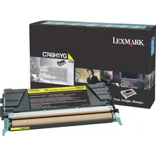 Lexmark C748H1YG — Lexmark Toner Cartridge - Laser - High Yield - 10000 Pages - Yellow - 1 Each