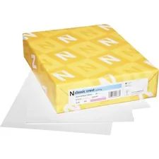 NEENAH PAPER NEE 01345 — Classic Crest Inkjet, Laser Copy & Multipurpose Paper - Natural White - Letter - 8 1/2 x 11 - Smooth - 500 / Ream - Green Seal