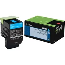 Lexmark 80C10C0 — Lexmark Unison 801C Toner Cartridge - Laser - Standard Yield - 1000 Pages Cyan - Cyan - 1 Each