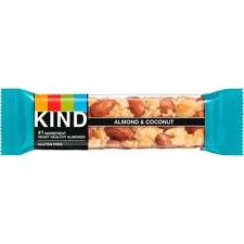 KIND LLC KND 17828 — KIND Almond/Coconut Fruit and Nut Bars - Gluten-free, Wheat-free, Dairy-free, Non-GMO, Sulfur dioxide-free - Coconut, Almond - 1.40 oz - 12 / Box