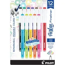 Pilot PIL 11452 — FriXion Fineliner Erasable Marker Pens - Fine Pen Point - 0.6 mm Pen Point SizeGel-based Ink - 12 / Set