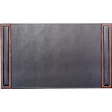 Dacasso Limited Inc DAC P8401 - Dacasso Walnut & Leather 34 x 20 Side-Rail Desk Pad - 20.50 