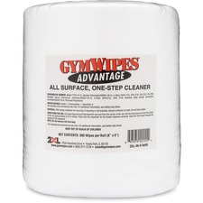 2XL CORPORATION TXL 36R - 2XL GymWipes Advantage-R Wipes - 6 x 8 - White - Alcohol-fre